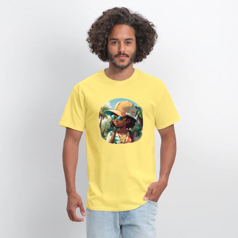 Black Man on Tropical Island