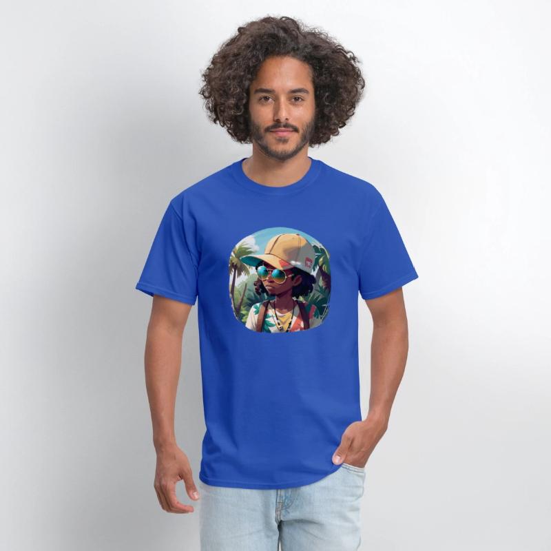 Black Man on Tropical Island