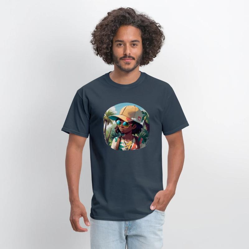 Black Man on Tropical Island