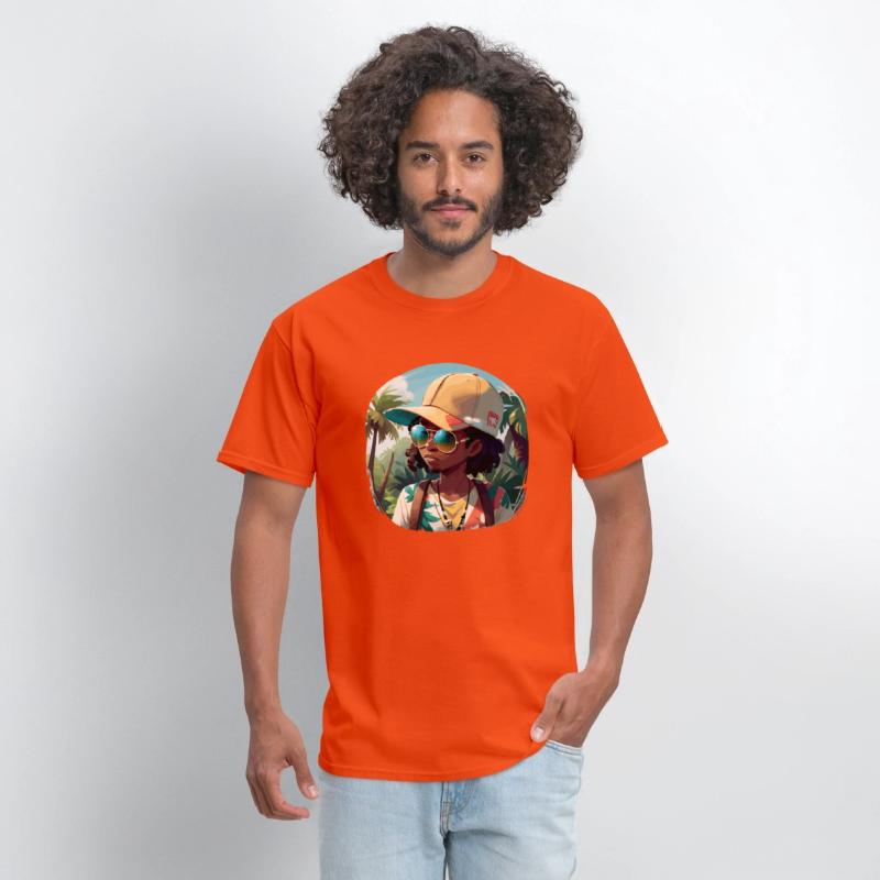 Black Man on Tropical Island