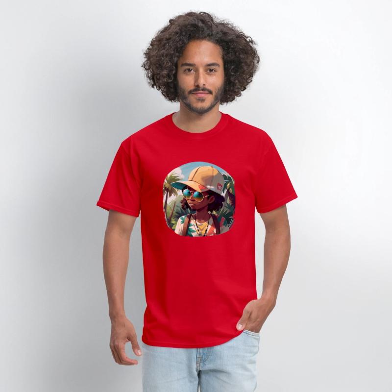 Black Man on Tropical Island