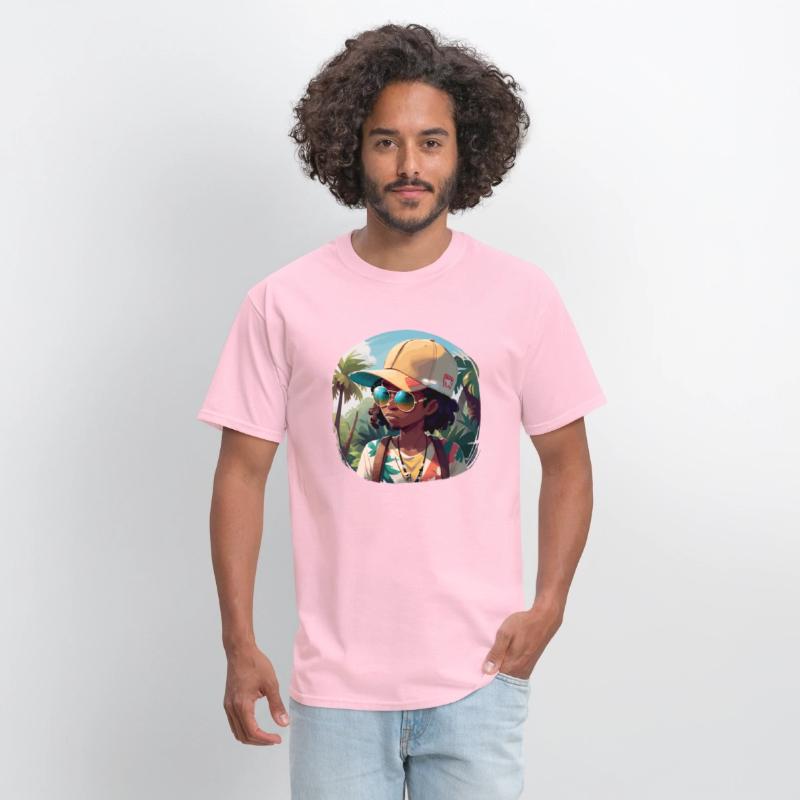 Black Man on Tropical Island