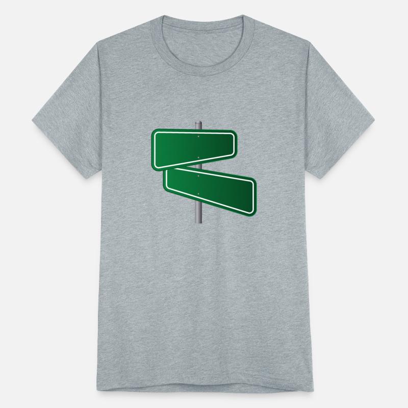 blank green road sign