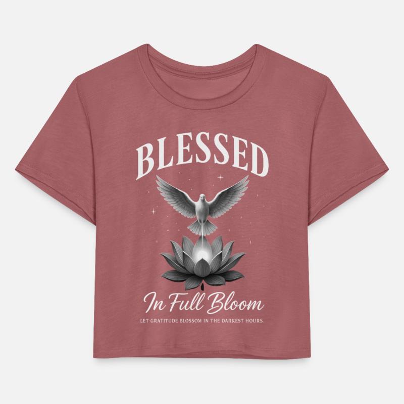 Blessed Dove and Lotus – Spiritual Gratitude T-Shi