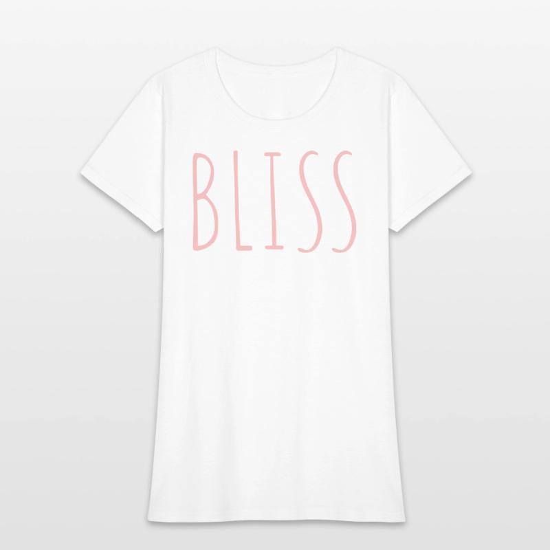 BLISS minimalistic pink typography