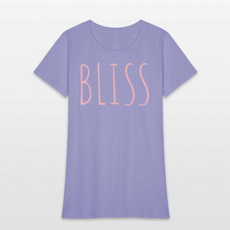 BLISS minimalistic pink typography