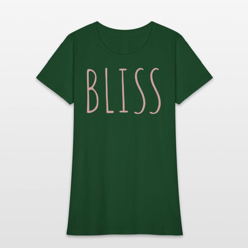 BLISS minimalistic pink typography