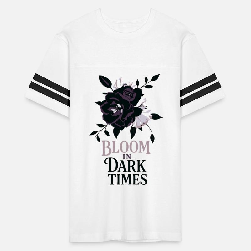 Bloom in Dark Times – Moody Floral Quote Tee