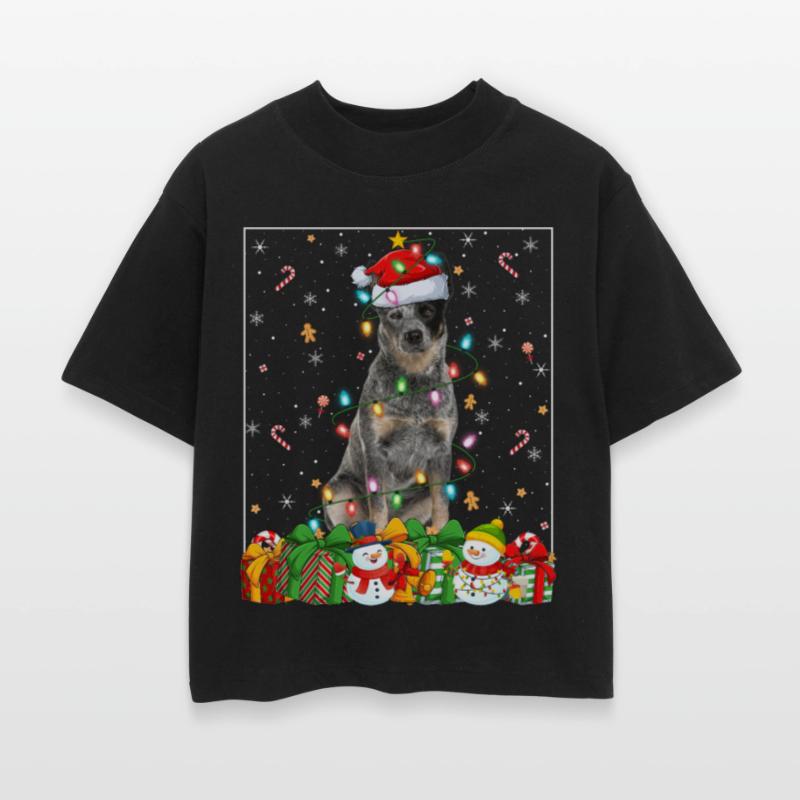 Blue Heeler Dog Christmas Lights