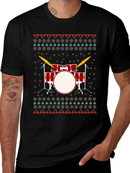 Drum Kit Christmas Sweater T-Shirt