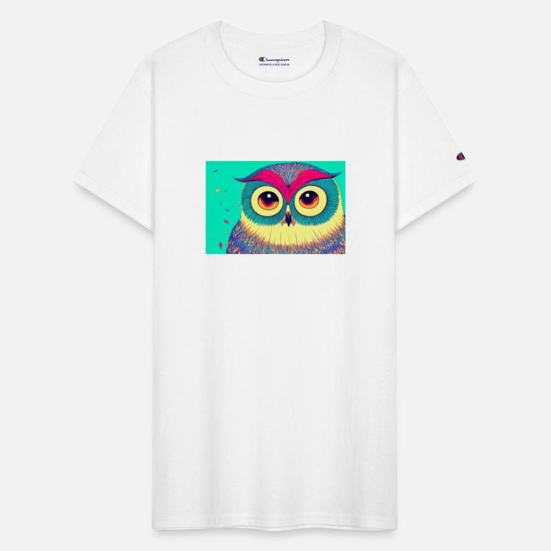 Bright Colorful Owl Portrait Abstract Illustration