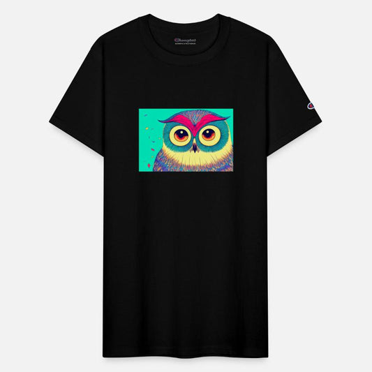 Bright Colorful Owl Portrait Abstract Illustration