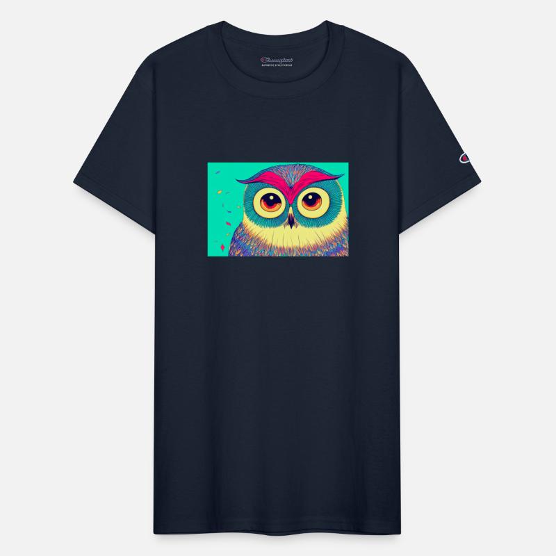 Bright Colorful Owl Portrait Abstract Illustration