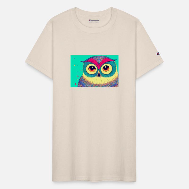 Bright Colorful Owl Portrait Abstract Illustration