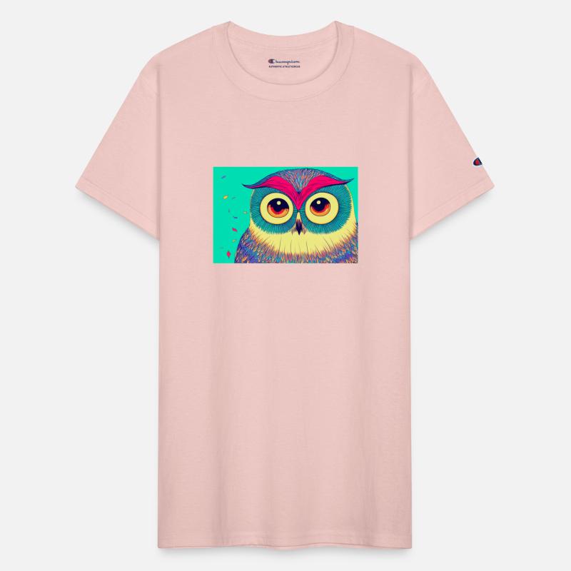 Bright Colorful Owl Portrait Abstract Illustration