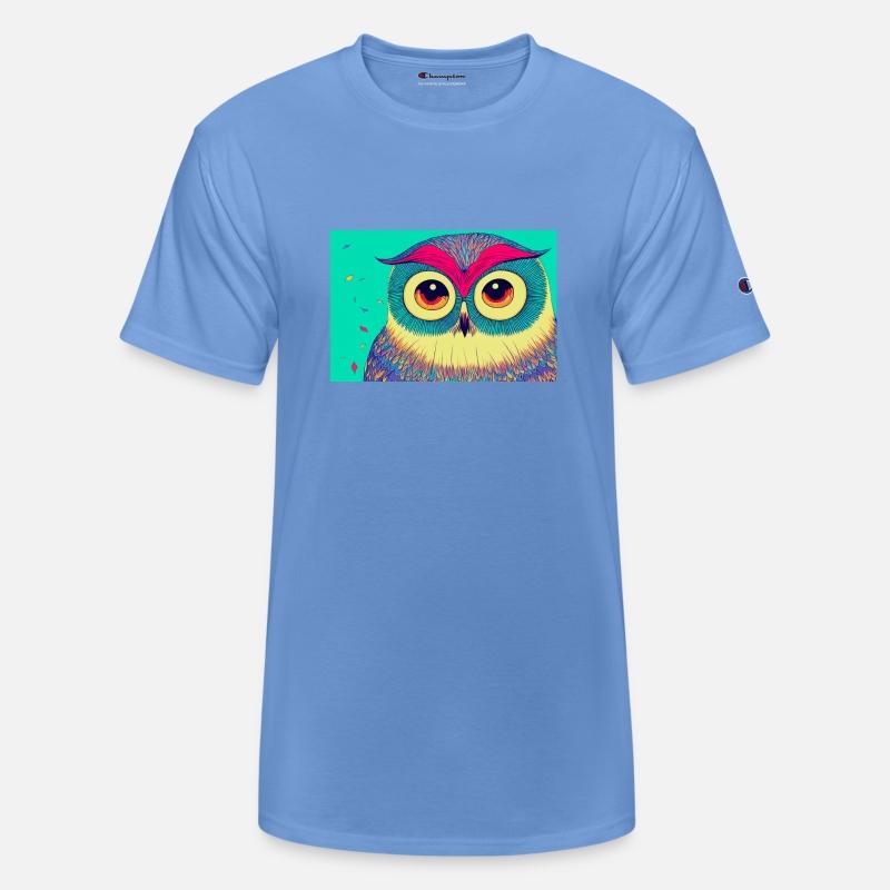 Bright Colorful Owl Portrait Abstract Illustration