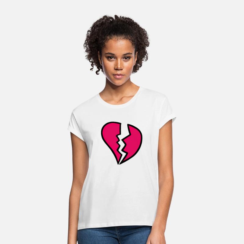 Broken Heart Design With Two Shades of Red Vector