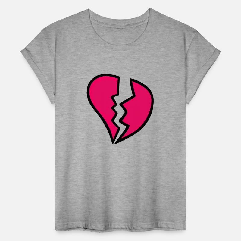 Broken Heart Design With Two Shades of Red Vector