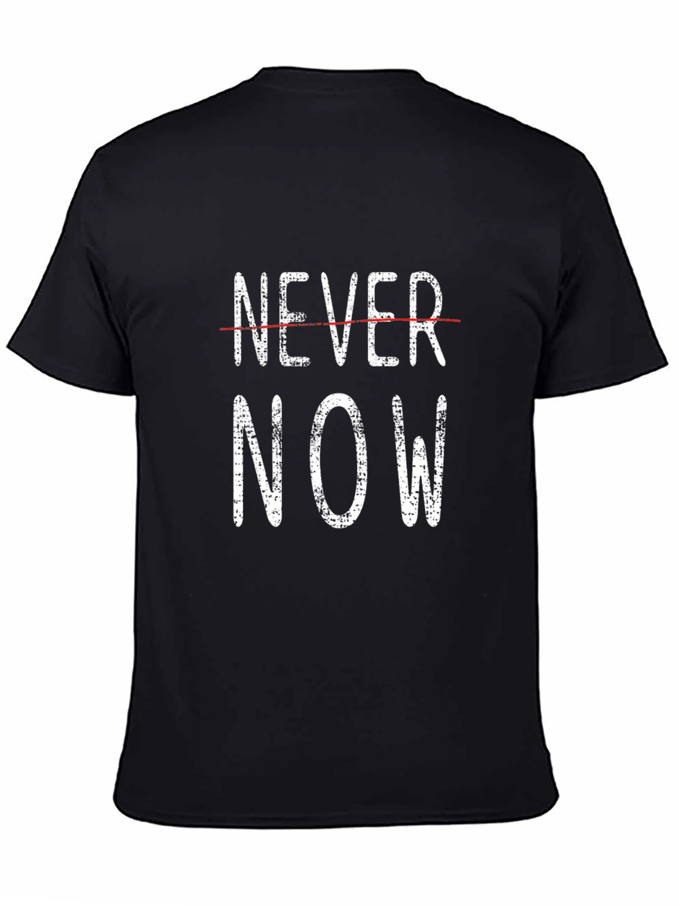 Never Now Graphic T-Shirt - Black Casual Tee