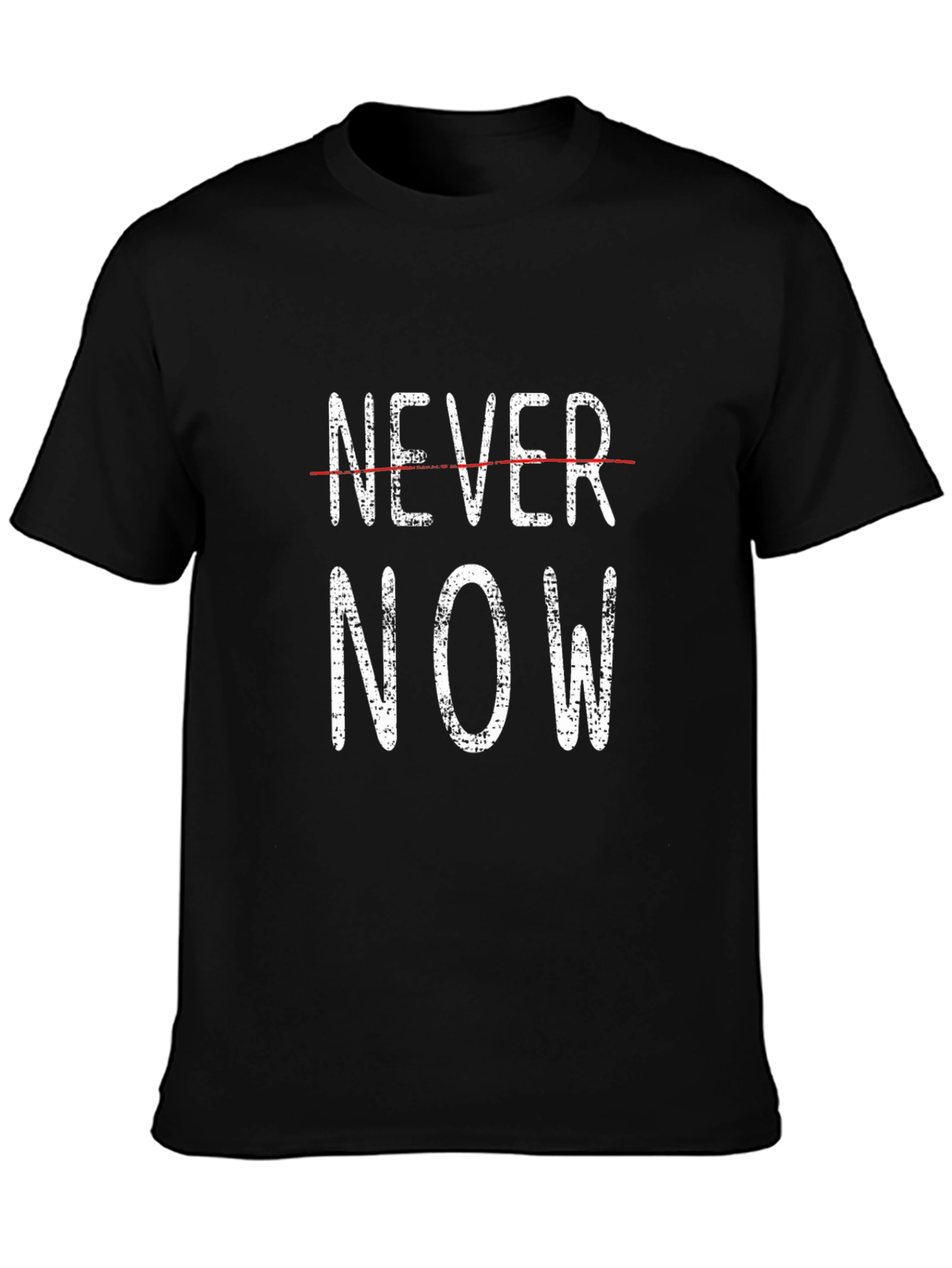 Never Now Graphic T-Shirt - Black Casual Tee