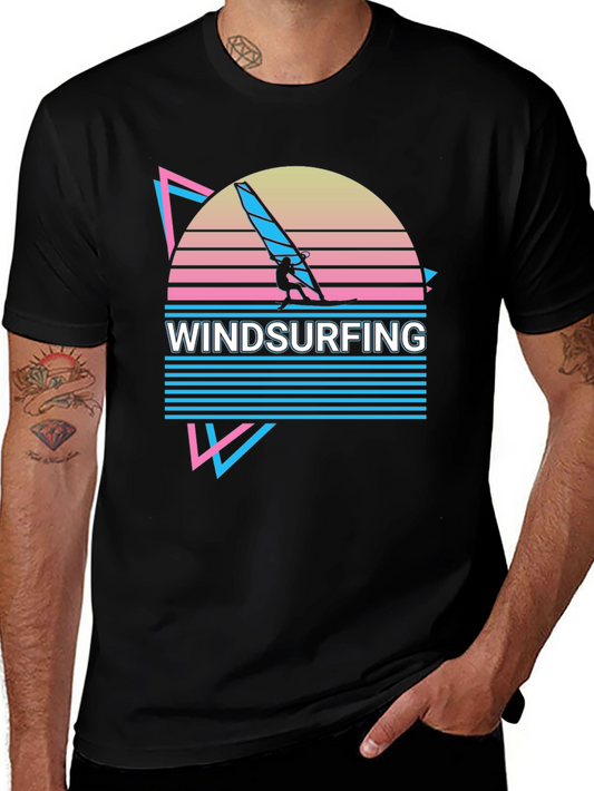 Retro Windsurfing Graphic T-Shirt