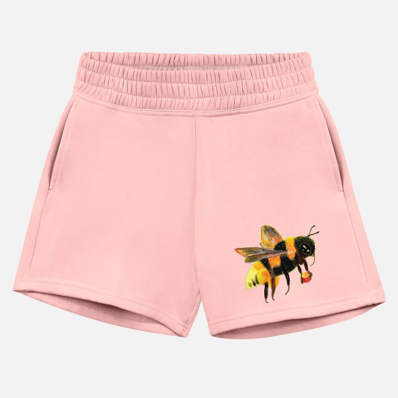 Bumblebee Gathers Nectar & Pollen Illustration