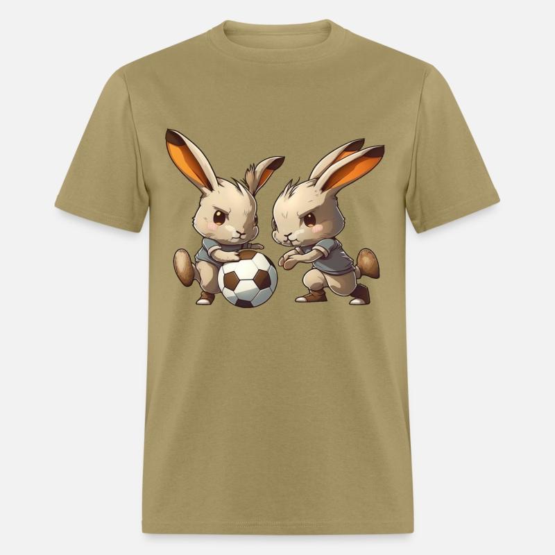 Bunnies playing football soccer cute bunny ball