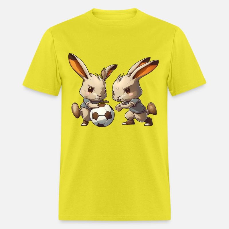 Bunnies playing football soccer cute bunny ball
