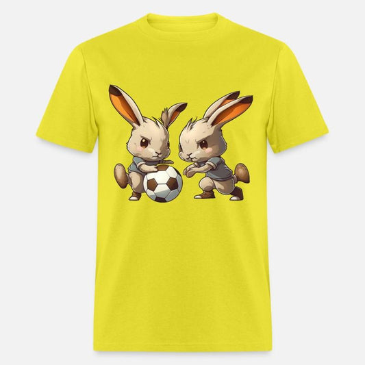 Bunnies playing football soccer cute bunny ball