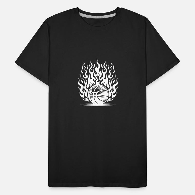 Burning Basketball In Flames And Fire