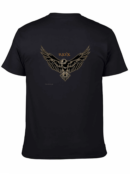 Eagle Graphic Tee - Mens Black Cotton T-Shirt