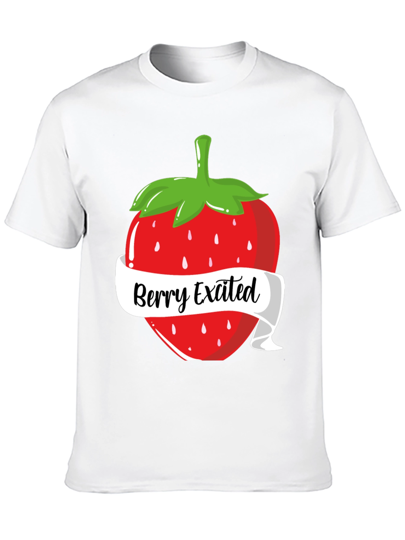 Berry Excited T-Shirt: Fun Strawberry Design