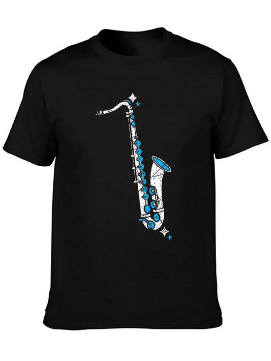 Saxophone Graphic T-Shirt - Cool Musician Tee