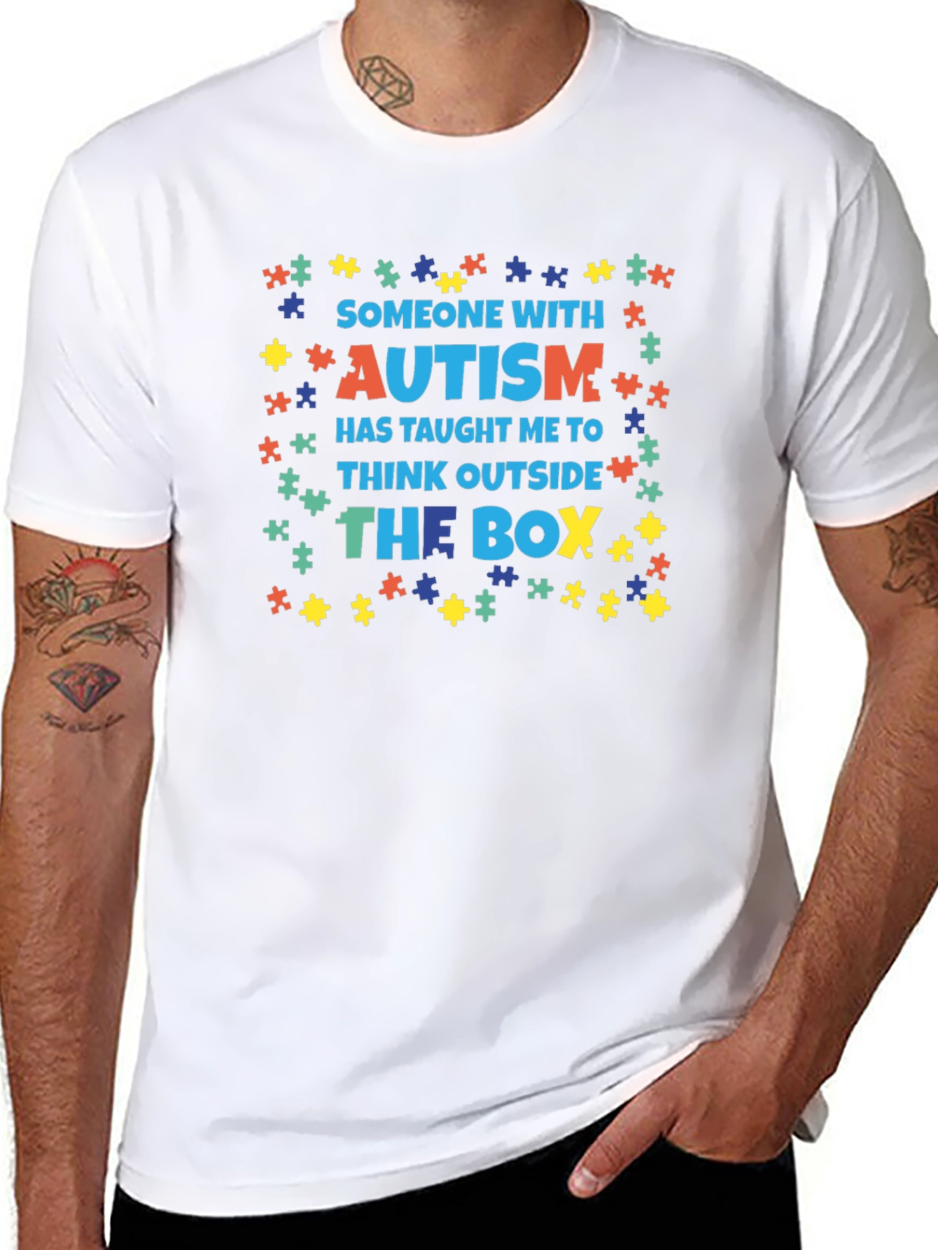 Autism Awareness T-Shirt - Think Outside the Box