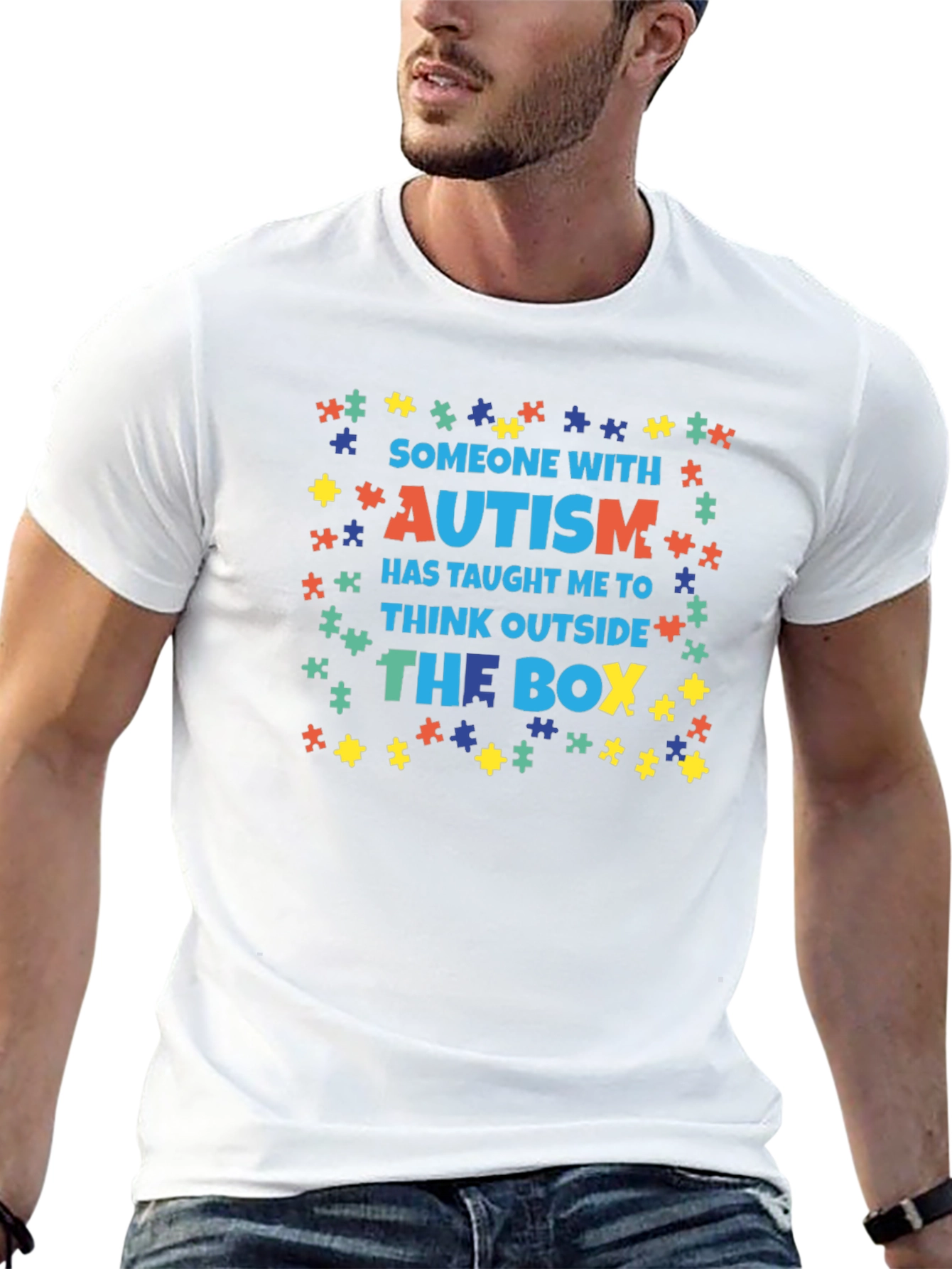 Autism Awareness T-Shirt - Think Outside the Box