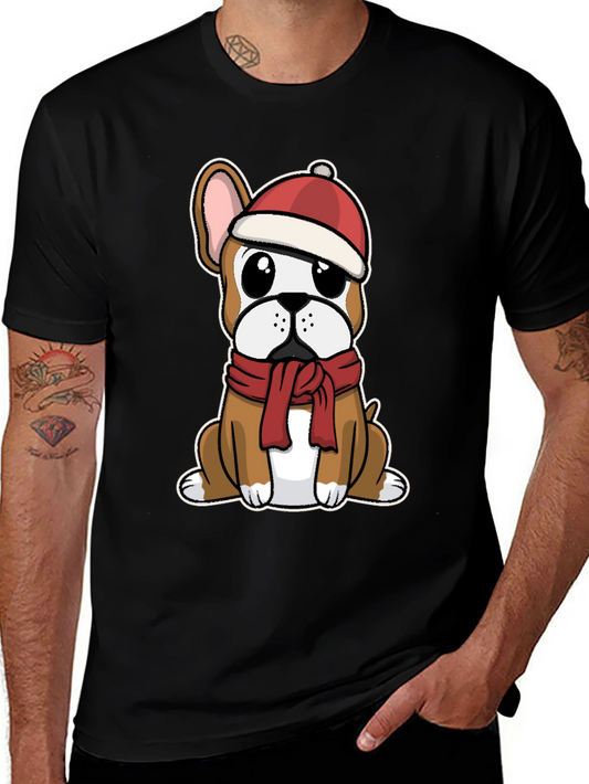 Festive Frenchie T-Shirt: Christmas Dog Design