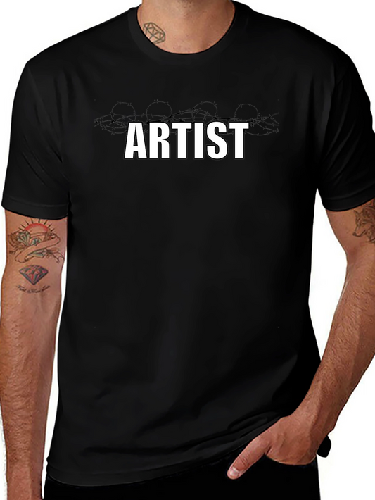 Artist Barbed Wire Graphic Tee - Mens Black T-Shirt
