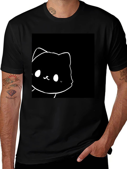 Cute Black Cat T-Shirt - Unisex Cotton Tee