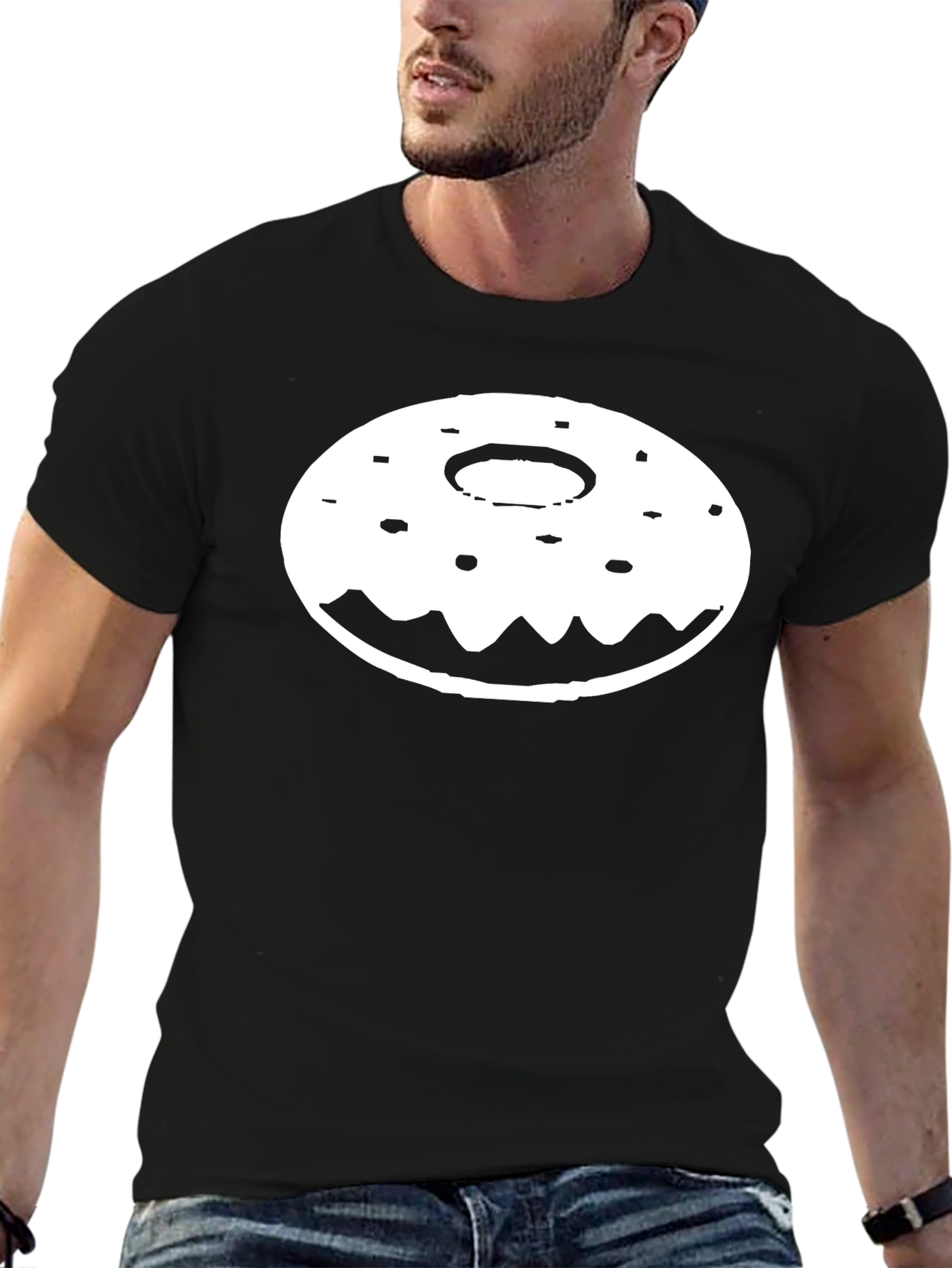 Donut Graphic Tee - Unisex Black T-Shirt