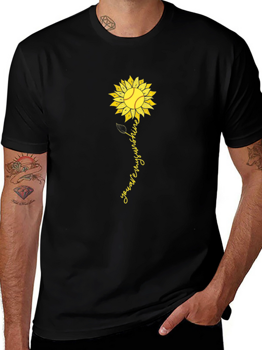 You Are My Sunshine Softball Sunflower Graphic Tee