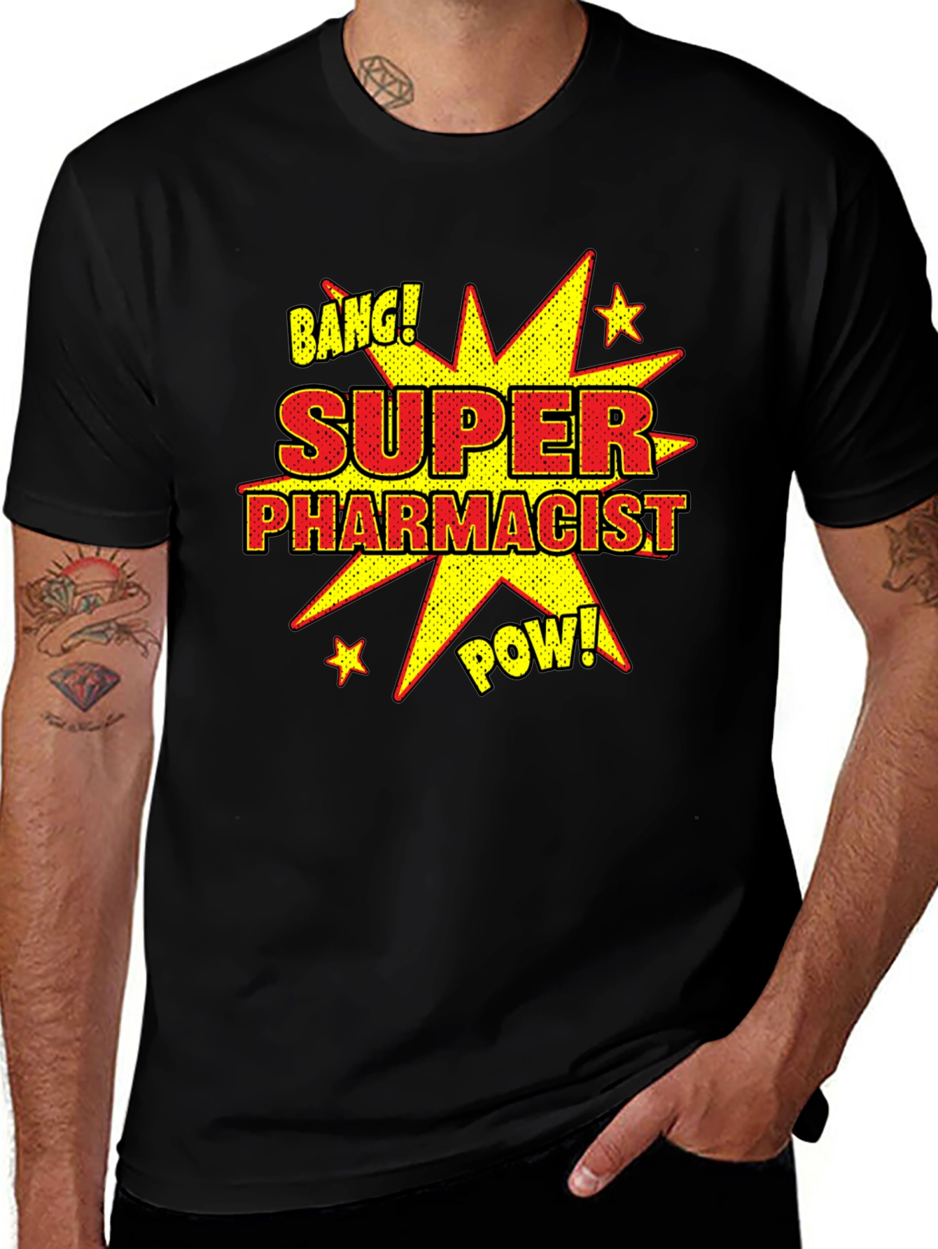 Super Pharmacist Black Graphic T-Shirt