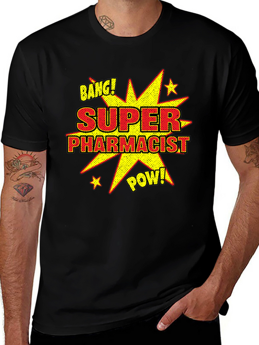 Super Pharmacist Black Graphic T-Shirt