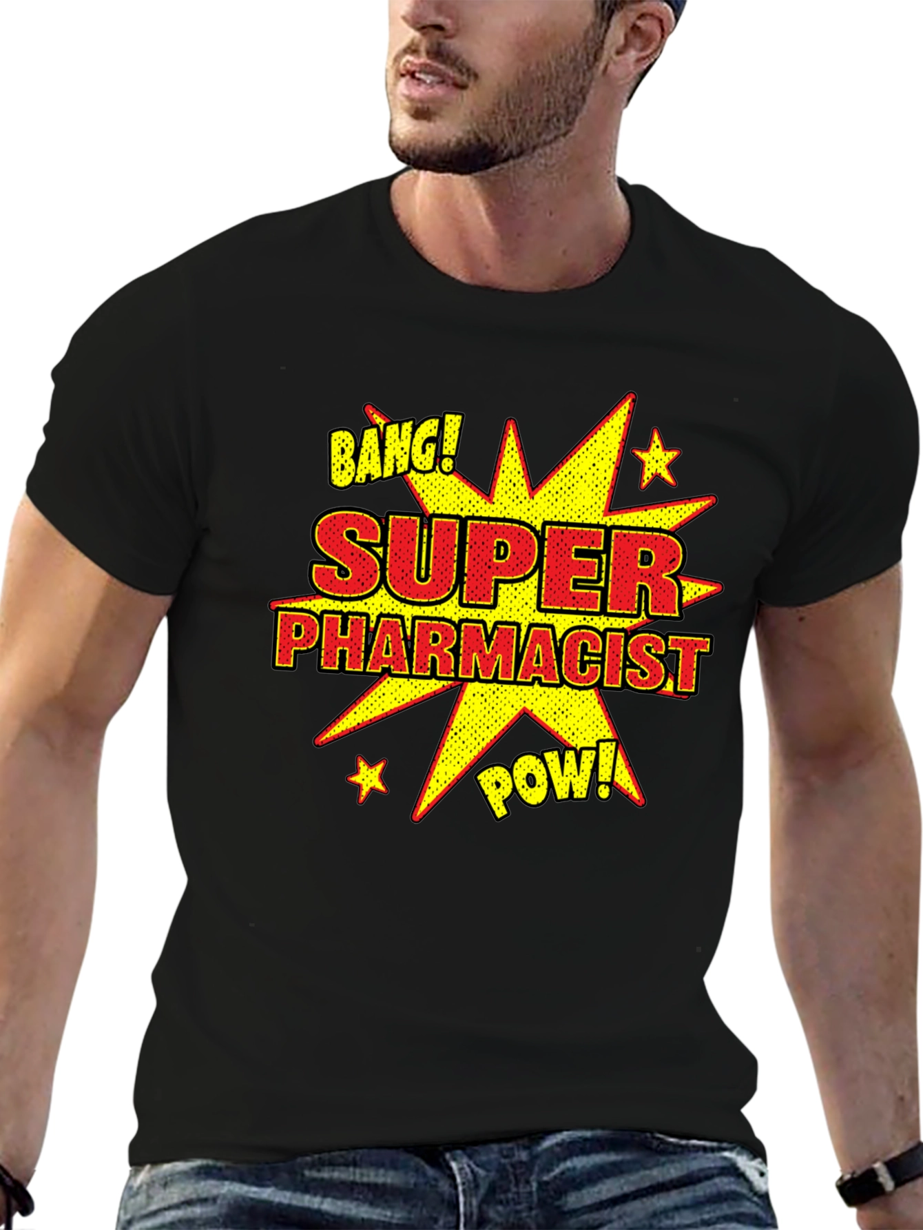 Super Pharmacist Black Graphic T-Shirt