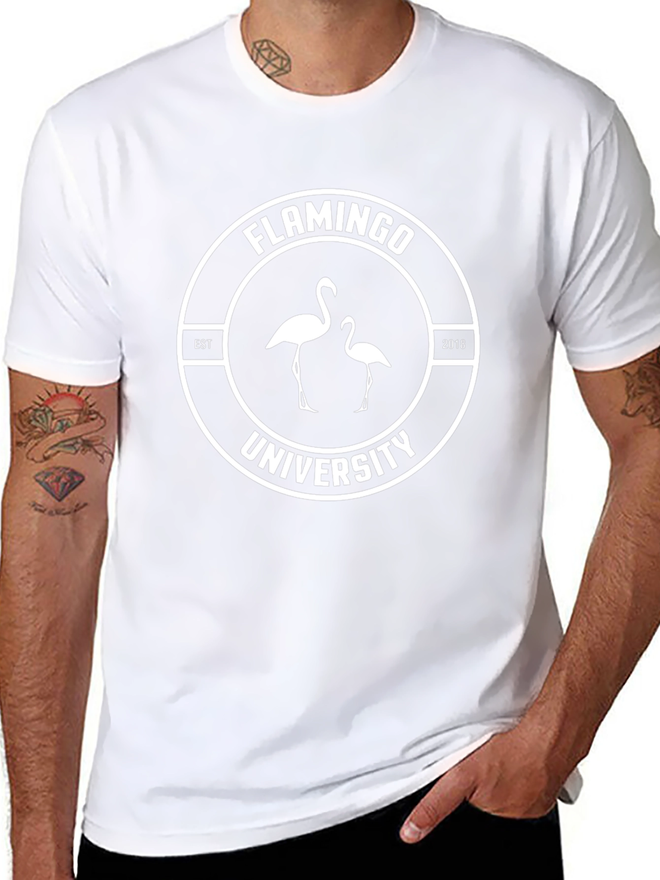 Flamingo University Black T-Shirt