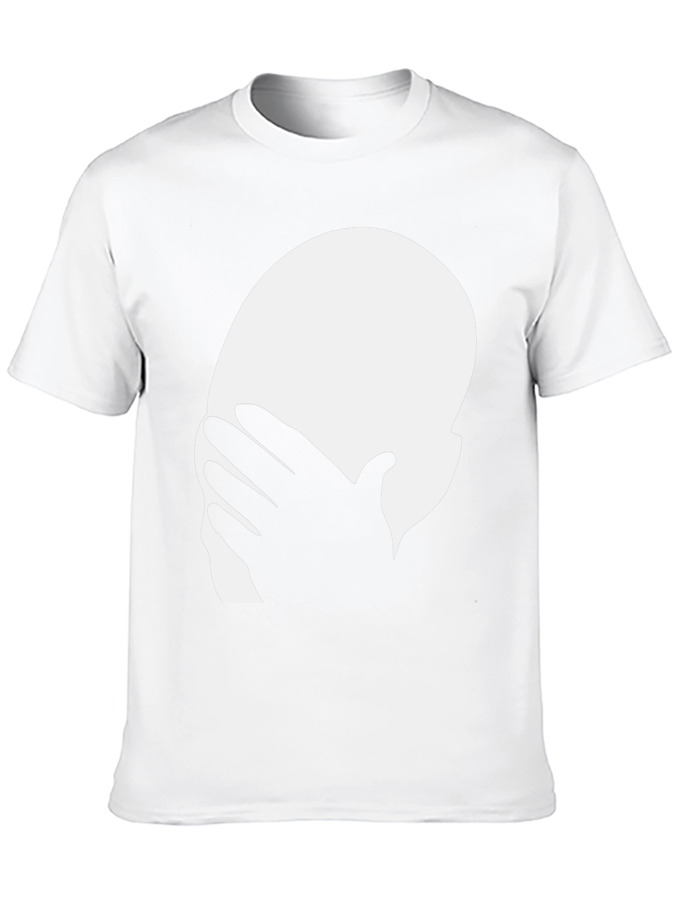Face Palm Graphic Tee - Black Cotton T-Shirt
