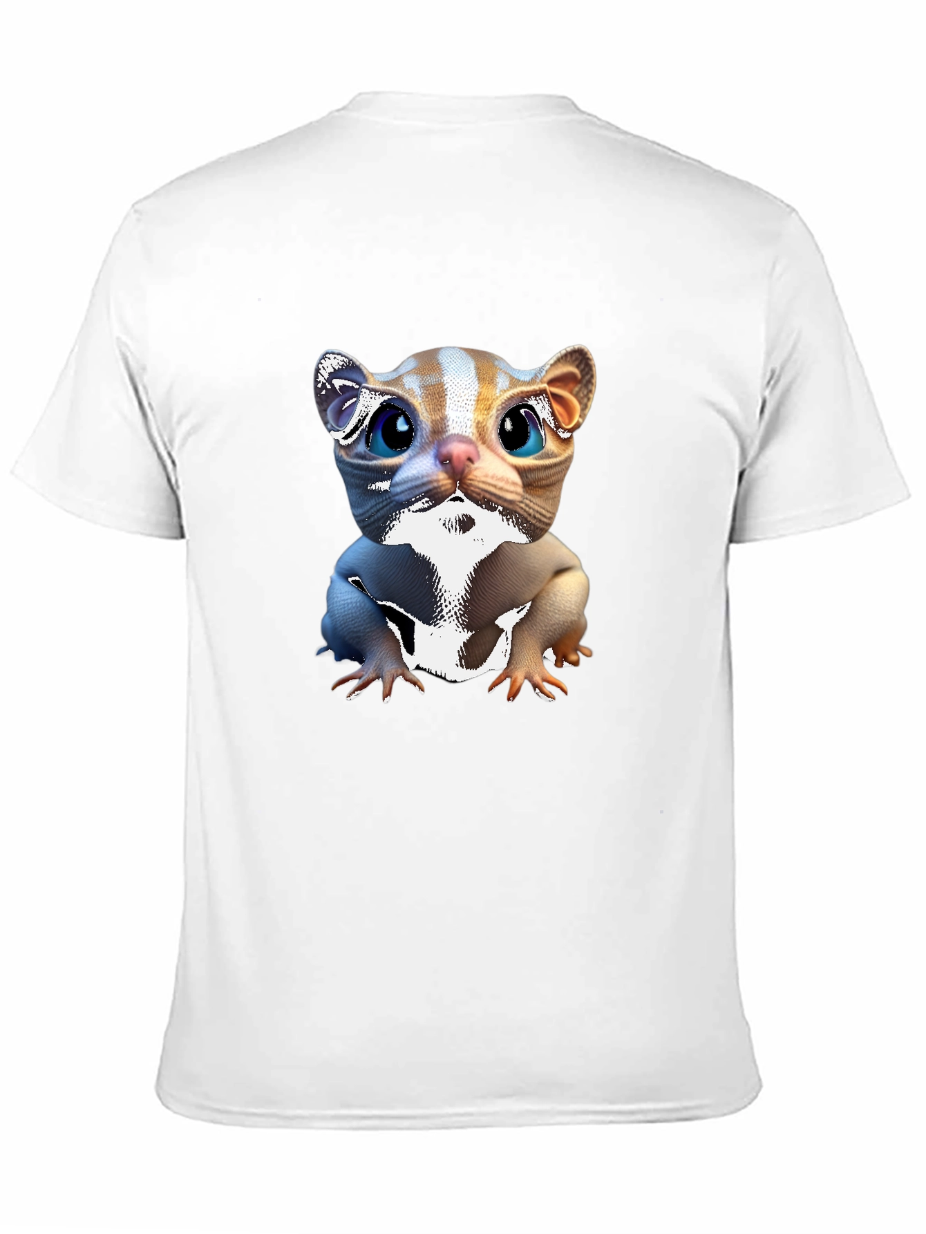 Cute Cartoon Cat Black T-Shirt