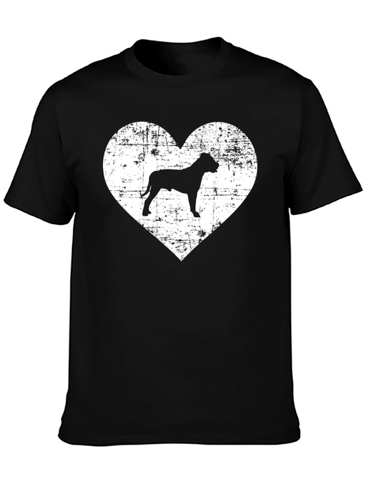 Dog Lover Tee: Heart Silhouette Dog Design
