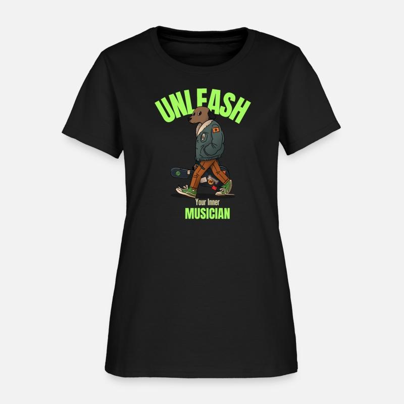 Cartoon dog with a guitar