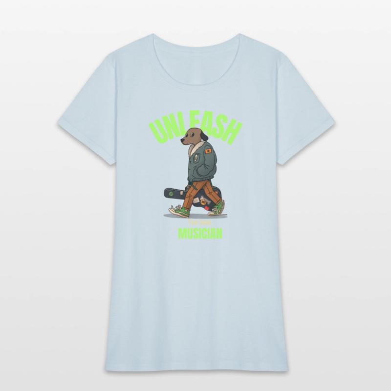 Cartoon dog with a guitar