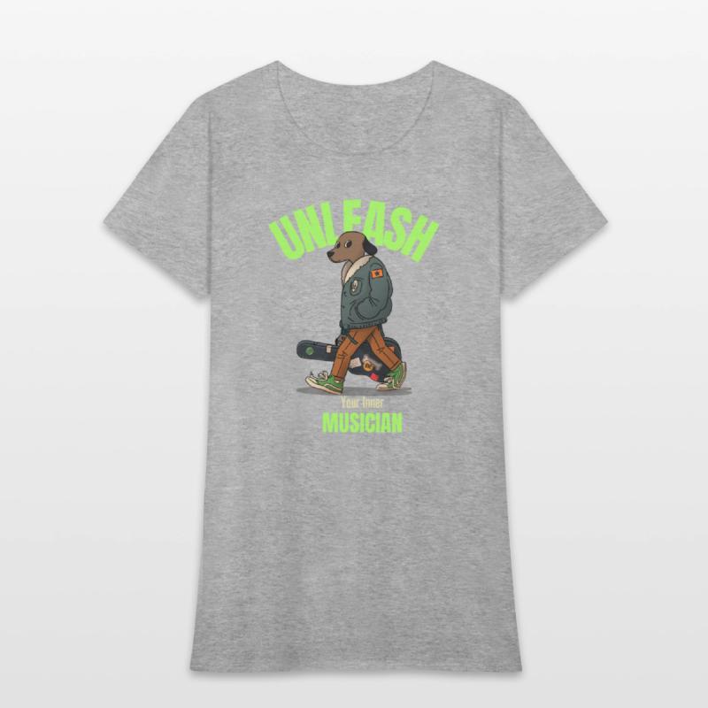 Cartoon dog with a guitar